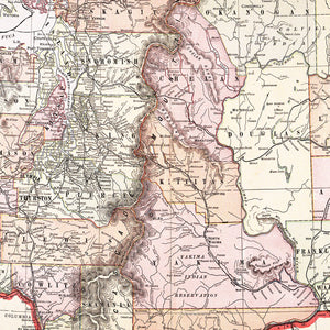 Vintage Map of Washington 1904