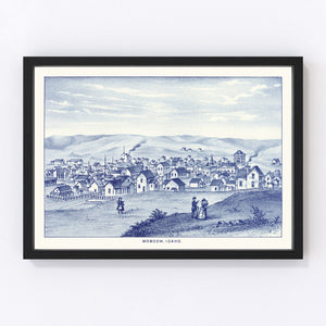 Vintage Map of Moscow, Washington 1889