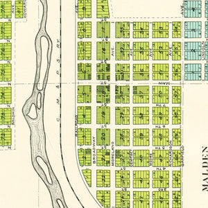 Vintage Map of Malden, Washington 1910