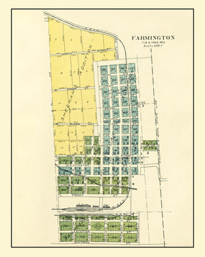 Vintage Map of Farmington, Washington 1910
