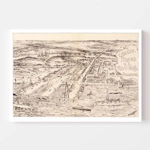 Vintage Map of Philadelphia, Pennsylvania 1897