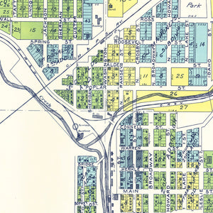 Vintage Map of Tekoa, Washington 1910