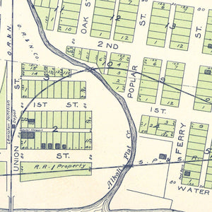 Vintage Map of Texas City, Washington 1910