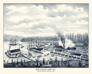 Vintage Map of Port Hadlock, Washington 1889