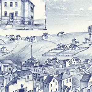 Vintage Map of Pullman, Washington 1889