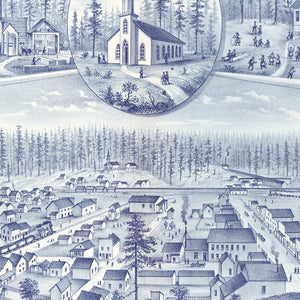 Vintage Map of Roslyn, Washington 1889