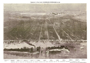 Vintage Map of Philadelphia, Pennsylvania 1876