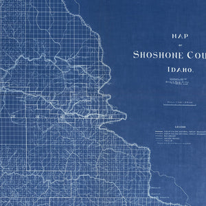 Vintage Map of Shoshone County, Idaho 1907