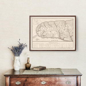 Vintage Map of Charleston, South Carolina 1809