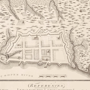 Vintage Map of Charleston, South Carolina 1809