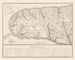 Vintage Map of Charleston, South Carolina 1809