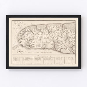Vintage Map of Charleston, South Carolina 1809