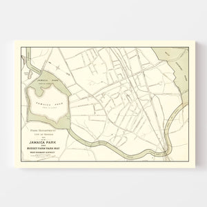 Vintage Map of Jamaica Park, Massachusetts 1876