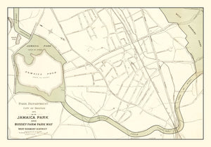 Vintage Map of Jamaica Park, Massachusetts 1876