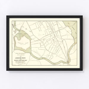 Vintage Map of Jamaica Park, Massachusetts 1876