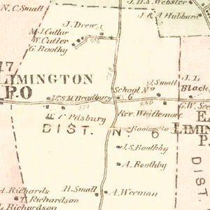 Vintage Map of Limington, Pennsylvania 1872