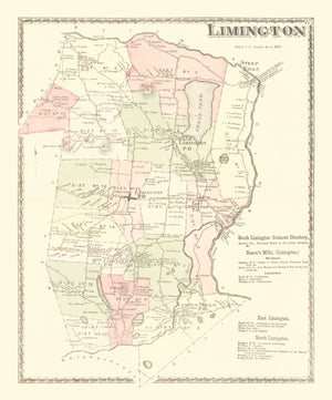 Vintage Map of Limington, Pennsylvania 1872