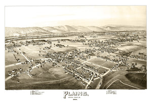 Vintage Map of Plains, Pennsylvania 1892
