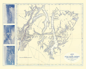 Vintage Map of Atlin Mining District, 1899