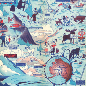 Vintage Map of Mt. McKinley National Park 1937