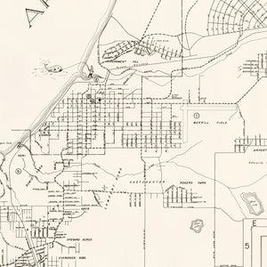 Vintage Map of Anchorage, Alaska 1951