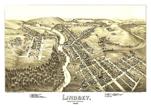 Vintage Map of Lindsey, Pennsylvania 1895