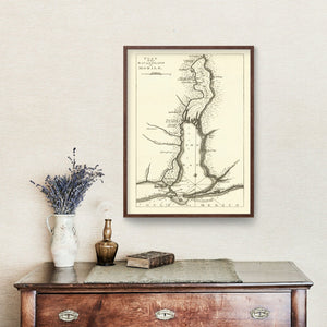 Vintage Map of Mobile, Alabama 1763