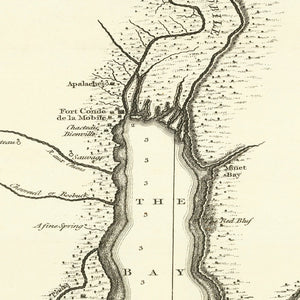 Vintage Map of Mobile, Alabama 1763