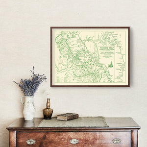 Vintage Map of Mammoth Lakes, 1930