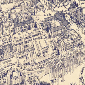 Vintage Map of University of California Los Angeles, 1930
