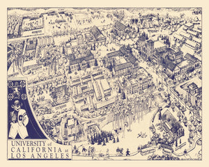 Vintage Map of University of California Los Angeles, 1930