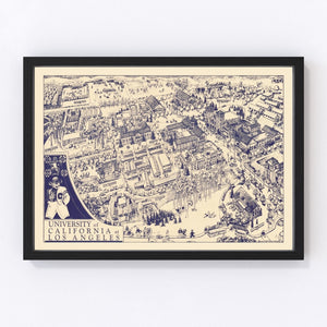 Vintage Map of University of California Los Angeles, 1930
