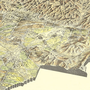 Vintage Map of San Gabriel Valley, California 1931
