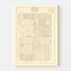 Vintage Map of Hawthorne, California 1932