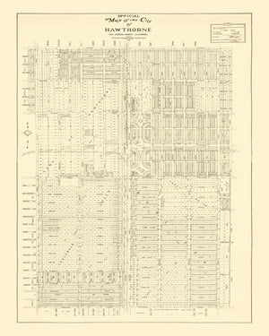 Vintage Map of Hawthorne, California 1932