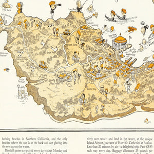 Vintage Map of Catalina Island, 1933