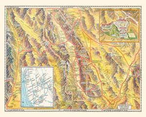 Vintage Map of Death Valley 1934