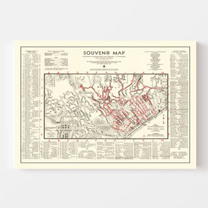 Vintage Map of Beverly Hills, California 1938