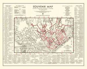 Vintage Map of Beverly Hills, California 1938