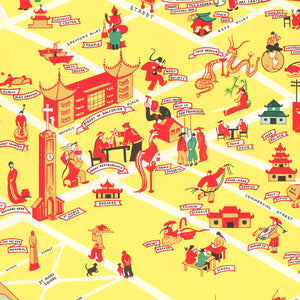 Vintage Map of Chinatown San Francisco, California 1939