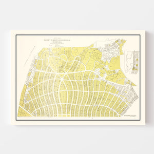 Vintage Map of Beverly Hills, California 1940