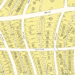 Vintage Map of Beverly Hills, California 1940