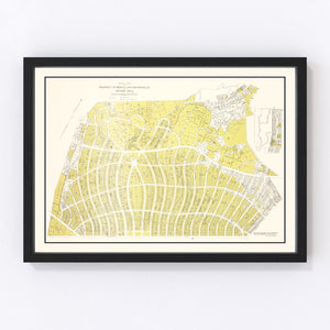 Vintage Map of Beverly Hills, California 1940