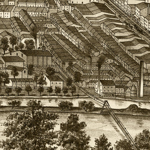 Vintage Map of Reading, Pennsylvania 1881