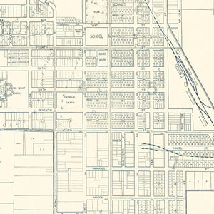 Vintage Map of Hollister, California 1920