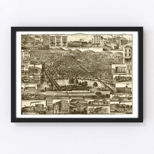 Vintage Map of Reading, Pennsylvania 1881