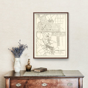 Vintage Map of Stanford University, 1928