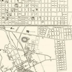 Vintage Map of Stanford University, 1928