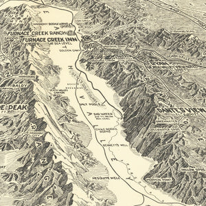 Vintage Map of Death Valley 1929