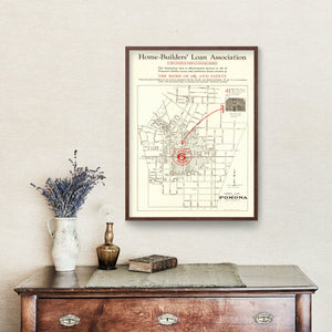 Vintage Map of Pomona, California 1926